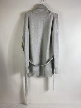 Cyrus Men Gray Ribbed Sweater with Belt XL NWT alternative image