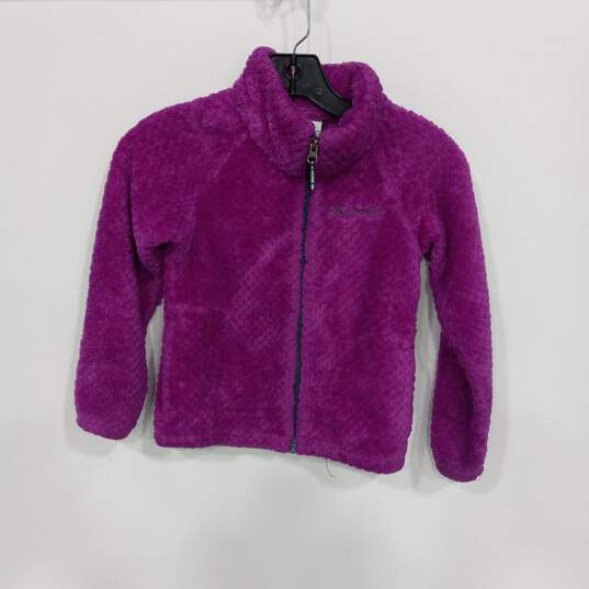 Columbia Girls Purple Fleece Jacket Size S (8) image number 1