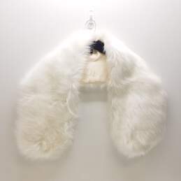 Unbranded White Fur Women's Shawl alternative image