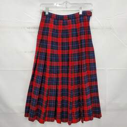 VTG Pendleton WM's 100% Virgin Wool Mason Red Tartan Plaid Skirt Size 4 alternative image