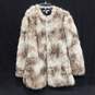 Zara Trafaluc Women's Cream/Brown Faux Fur Jacket Size S image number 1