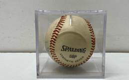 Encased Spalding Baseball Signed by Reggie Smith & Dusty Baker - L.A. Dodgers