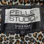 Vintage Wilson's Pelle Studio Long Leather Jacket Cheetah Print Interior Size L image number 3