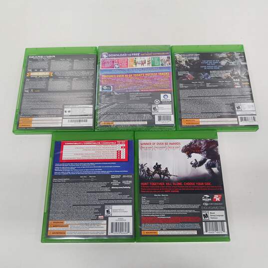 Bundle of 5 Xbox One Video Games image number 1