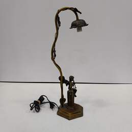 Vintage Brass Cherub Lamp alternative image