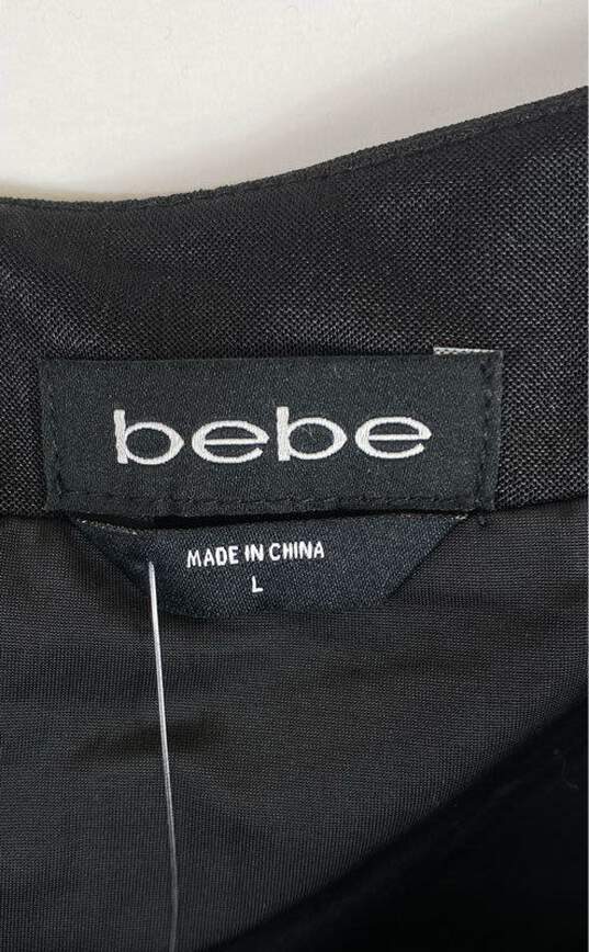 Bebe Women Black Long Sleeve Bodysuit L image number 3