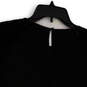 Womens Black Round Neck Short Sleeve Back Button Blouse Top Size XXSP image number 4