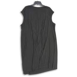 NWT Calvin Klein Womens Black Cowl Neck Sleeveless Pullover Sheath Dress Size 3X alternative image
