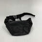 Womens Black Faux Leather Single Strap Zipped Pockets Motorcycle Fanny Pack image number 2
