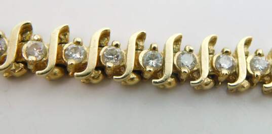 14K Yellow Gold 1.76 CTTW Diamond Tennis Bracelet 13.5g image number 3