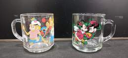 Vintage Pair of Disney Glass Cups