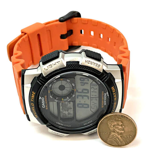 Designer Casio AE-1000 Stainless Steel Water Resistant Digital Wristwatch image number 2