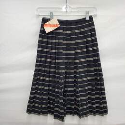 NWT VTG Jantzen WM's Dark Brown Striped Skirt Size 10