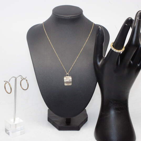 Buy the Sterling Silver Vermeil Jewelry Set - 8.0g | GoodwillFinds