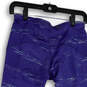 Womens Blue Elastic Waist Skinny Leg Pull-On Cropped Leggings Size Small image number 4