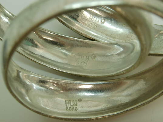 Robert Lee Morris Soho Silver Tone Graduated Bangle Bracelets 122.0g image number 6