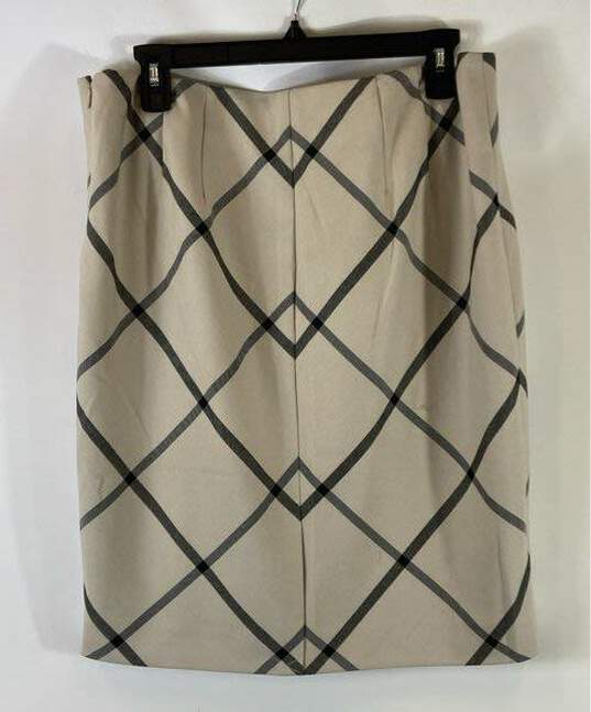 The Limited Beige Plaid Pencil Skirt - Size 12 image number 2