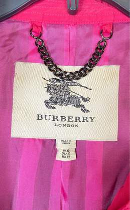 Burberry Women Pink Hooded Jacket Size 10 alternative image