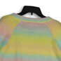 NWT Womens Multicolor Rainbow Crew Neck Long Sleeve Pullover Sweater Sz XXL image number 4