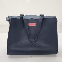 Kate Spade Navy Blue Small Leather Tote Bag