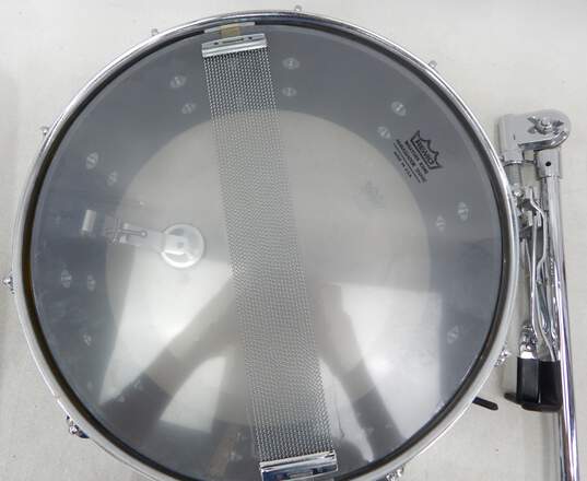 United Musical Instruments Inc. (UMI) Brand 15.5 Inch Metal Snare Drum w/ Case and Stand image number 4