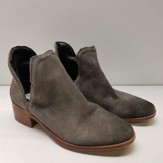 Steve Madden Laramie Gray Suede Cutout Ankle Boots Shoes Women's Size 8 M image number 3