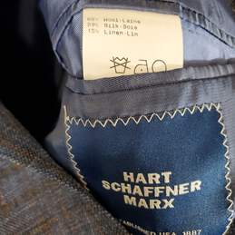 Hart Schaffner Men Blue Silk Blend Suit Jacket Sz 44 L NWT alternative image