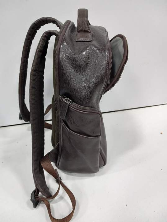 Bric's Brown Leather Backpack image number 5