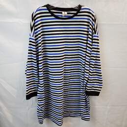 Asos Design Oversized Long Sleeve Striped T-Shirt Dress Women's Size 14