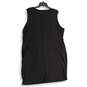 Womens Black Round Neck Sleeveless Back Zip Bodycon Dress Size 22W image number 2