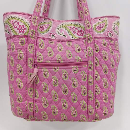 Vera Bradley Women's Pink Paisley Print Tote Bag image number 4