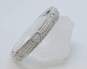 Judith Ripka 925 CZ Heart Hinged Cuff Bracelet 44.3g image number 1