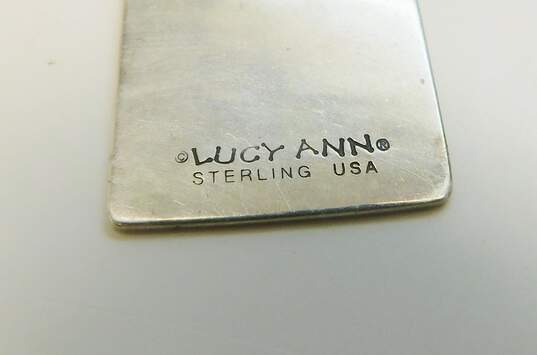 Vintage Lucy Ann Sterling Silver Grandma Figural Grandchildren Pendant 8.8g image number 5