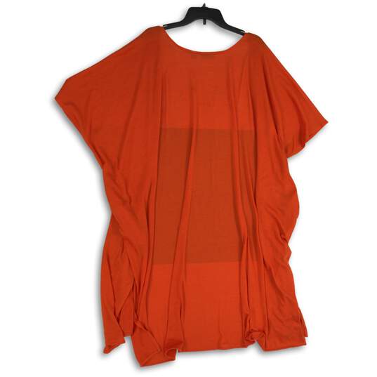 NWT Sweet Pea for New York & Company Womens Orange Open Front Blouse Top Sz S image number 2