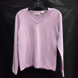 Women's EP Pro Purple Cashmere V-Neck Sweater Size S/P