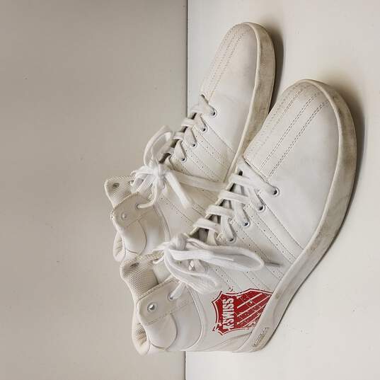 K-Swiss White High-Top Sneakers Men's US Size 11 image number 3