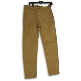 NWT American Eagle Mens Brown Slash Pocket Straight Leg Chino Pants Size 30/32