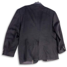 Mens Black Notch Lapel Long Sleeve Flap Pockets Two Button Blazer Size L alternative image
