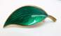 Vintage David Andersen Norway 925 Green Enamel Leaf Bracelet & Clip Earrings Set 16.8g image number 5