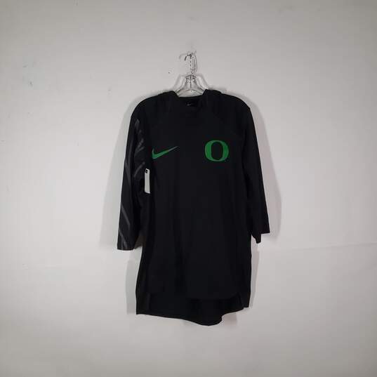 Womens Dri Fit Oregon Ducks 3/4 Sleeve Pullover Hooded T-Shirt Size Large image number 1