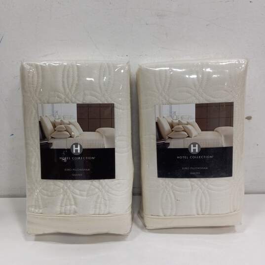 Hotel Collection Euro Pillow Shams 2pc Bundle image number 1