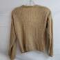 MNG tan cropped knit cardigan sweater women's S image number 3