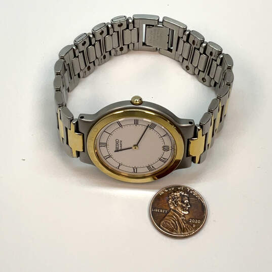 Designer Seiko 5Y29-6019 Two-Tone Stainless Steel Round Analog Wristwatch image number 2