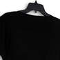 Womens Black Sleeveless Round Neck Shoulder Zip Blouse Top Size Large image number 3