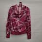 The North Face WM's Pink& Stripe Pattern Fleece Hoody Jacket Size M image number 2