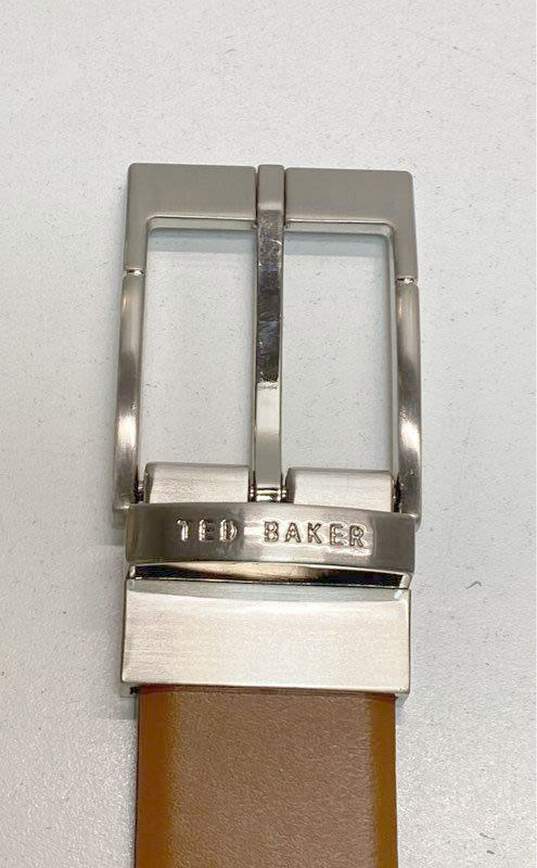 Ted Baker Brown Leather Belt Men's Size 36 image number 3