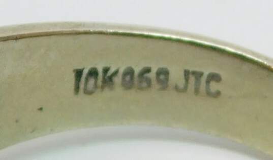 Vintage 10K White Gold Diamond Accent Ring 3.9g image number 5