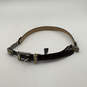 Womens 44209 Brown Silver Leather Textured Classic Adjustable Belt Size L image number 2