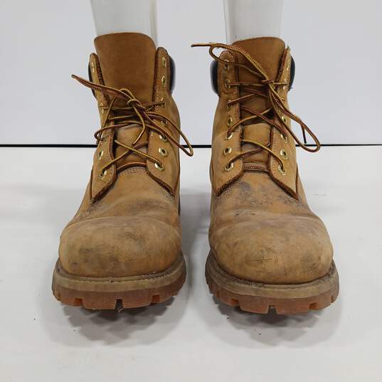 Men's Beige Work Boots Size 12M image number 4