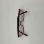 Womens Isabella 512 Red Plastic Frame Clear Full Rim Rectangle Eyeglasses image number 4